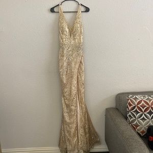 Gold long dress